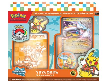 Coffret Pokemon Deck des Championnats du Monde 2025 � Yuya Okita JP Raging Bolt : Ire-Foudre Ex 240 - Cartes � collectionner Fran�aise