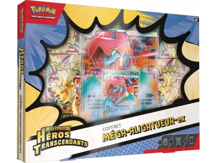 Coffret Pokemon M�ga-�volution ME2.5 : H�ros Transcendants M�ga-Aligatueur-ex - EX PV 370 - 4 Boosters - Cartes � collectionner Fran�ais