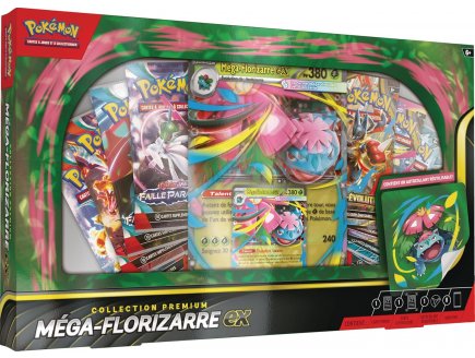 Coffret Pokemon M�ga Florizarre EX PV 380 - Collection Premium - 8 Boosters - Cartes � collectionner Fran�aise