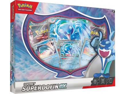 COFFRET POKEMON SUPERDOFIN EX 340 PV - 4 BOOSTERS - CARTE A COLLECTIONNER POKEMON