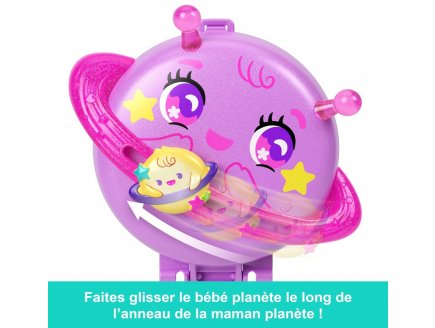 Coffret Polly Pocket Exploration spatiale + 1 figurine + 1 Animal + 9 accessoires - Mattel - JCB18 - Poupée