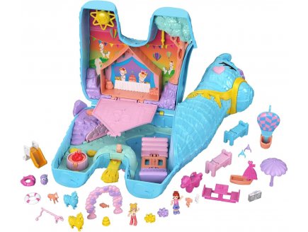 Coffret polly pocket lama soiree pyjama + 2 figurines + 25 accessoires - Mattel - hhx74 - poupee
