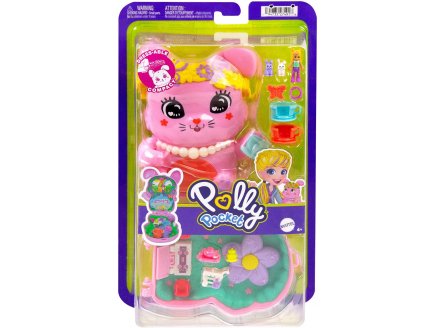 Coffret Polly Pocket Lapin Heure du Th� + 1 figurine + 10 accessoires - Mattel - JCR40 - Poup�e