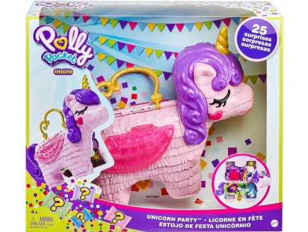 COFFRET POLLY POCKET LICORNE EN FETE + 2 FIGURINE + 23 ACCESSOIRES - MATTEL - GVL88 - POUPEE