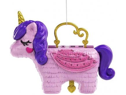 Coffret polly pocket licorne en fete + 2 figurine + 23 accessoires - Mattel - gvl88 - poupee