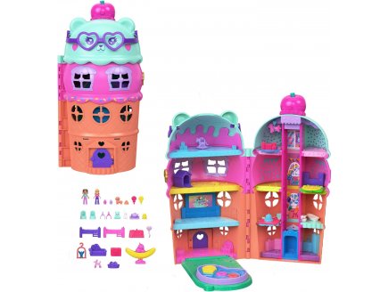 Coffret Polly Pocket Maison Cornet de Glace + 2 figurines + 24 accessoires - Mattel - JFT91 - Poupée