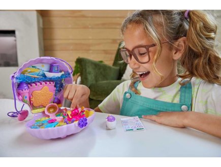 Coffret Polly Pocket sac  main coquillage + 2 figurines + 2 accessoires - poupe - Mattel - GNH11