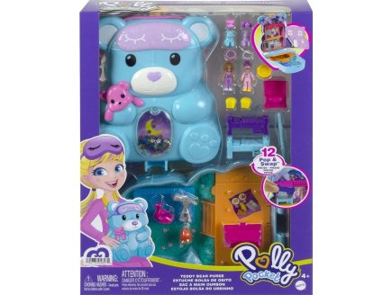 COFFRET POLLY POCKET SAC A MAIN OURSON + 2 FIGURINES + 16 ACCESSOIRES - MATTEL - HGC39 - POUPEE