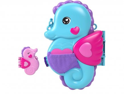 Coffret Polly Pocket sac surprise Hyppocampe + 2 figurines + 13 accessoires - poupe - Mattel - HWP03