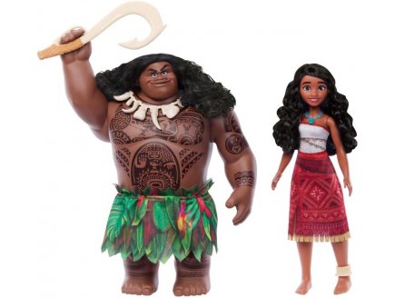 Coffret Poup�e Vaiana 2 : Poup�e Vaiana et Maui + 1 accessoire - Poup�e Mannequin - Disney Princesse - Mattel - JDD42