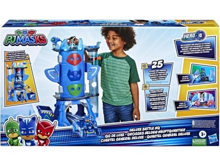 COFFRET PYJAMASQUES QJ DE LUXE AVEC SONS + 2 FIGURINES + 1 VEHICULE - QUARTIER GENERAL - HASBRO F2101