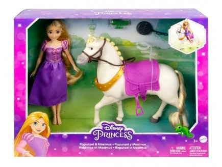 Coffret Raiponce et Maximus - Poupée & Cheval - Disney Princess - Mattel - HLW23