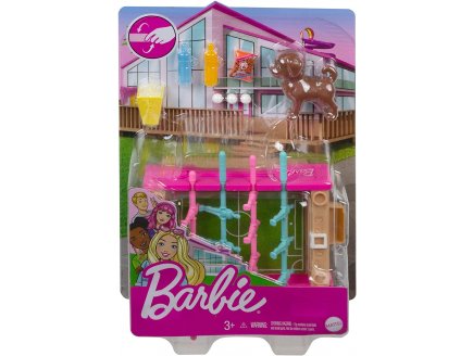 COFFRET SALLE DE JEUX BARBIE : BABYFOOT + CHIEN + ACCESSOIRES - MATTEL - GRG77 - ACCESSOIRES POUPEE