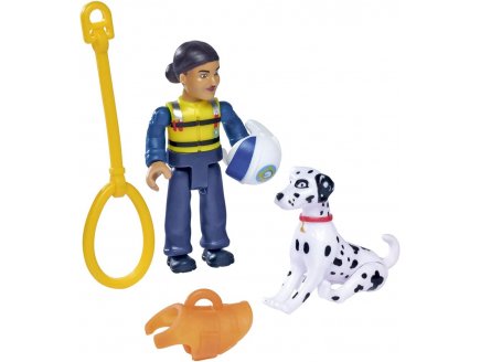 Coffret Sam le Pompier : L'Hlicoptre de Police avec sons et lumires et rose + Chien - Figurine et accessoires - Simba