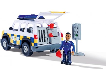 Coffret Sam le Pompier : Voiture de Police avec sons et lumires + Malcolm - Figurine et accessoires - Simba