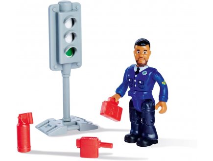 Coffret Sam le Pompier : Voiture de Police avec sons et lumires + Malcolm - Figurine et accessoires - Simba
