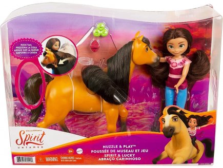 COFFRET SPIRIT : CHEVAL SPIRIT ET POUPEE LUCKY + ACCESSOIRES - MATTEL