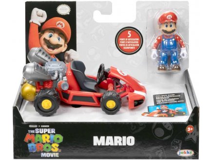 COFFRET SUPER MARIO BROS : KART + MARIO : FIGURINE ARTICULE SUPER MARIO 6 CM - FIGURINE NINTENDO
