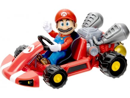 Coffret super mario bros : kart + mario : figurine articule super mario 6 cm - figurine Nintendo