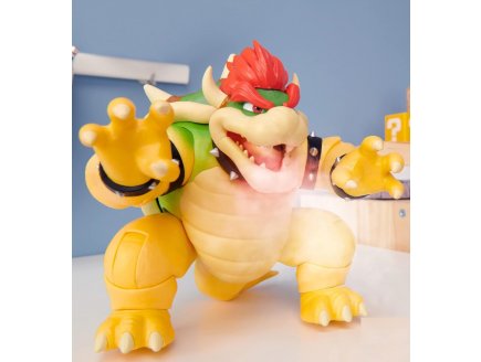 Coffret Super Mario Bros Movie : Bowser 18 Cm effet cracheur de feu - Figurine articule Nintendo - Jakks