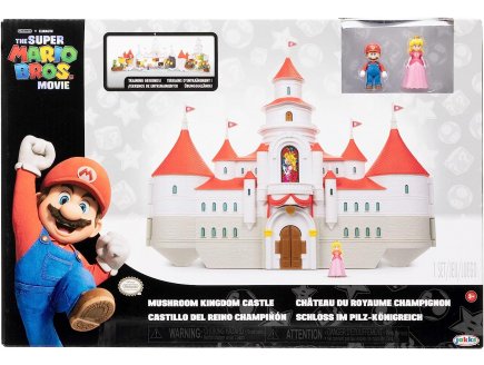 COFFRET SUPER MARIO CHATEAU DU ROYAUME CHAMPIGNON DE LA PRINCESSE PEACH + 2 FIGURINES - NINTENDO - JAKKS