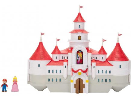 Coffret super mario chateau du royaume champignon de la princesse peach + 2 figurines - Nintendo - jakks