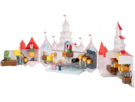 Coffret super mario chateau du royaume champignon de la princesse peach + 2 figurines - Nintendo - jakks