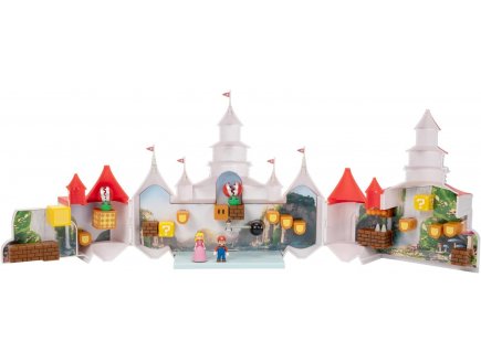 Coffret super mario chateau du royaume champignon de la princesse peach + 2 figurines - Nintendo - jakks