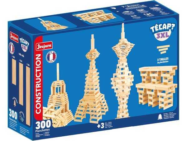 Coffret tecap architect 300 pieces en bois - Jeujura - 8309 - jeu construction