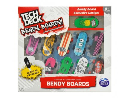 COFFRET TECH DECK BENDY BOARDS 10 FINGER SKATES - PLANCHES FLEXIBLES - SPIN MASTER - MINI SKAKE A DOIGT