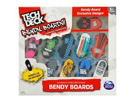 COFFRET TECH DECK BENDY BOARDS 10 FINGER SKATES - PLANCHES FLEXIBLES - SPIN MASTER - MINI SKAKE A DOIGT