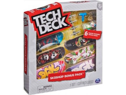 COFFRET TECH DECK : SKATESHOP BONUS PACK DGK - 6 MINI SKATES + ACESSOIRES - MINI SKATE A DOIGT 96 MM - FINGER - SPIN MASTER