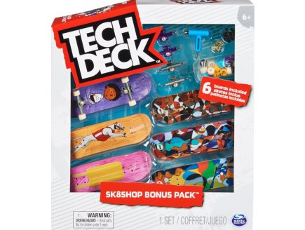 COFFRET TECH DECK : SKATESHOP BONUS PACK HOPPS - 6 MINI SKATES + ACESSOIRES - MINI SKATE A DOIGT 96 MM - FINGER - SPIN MASTER