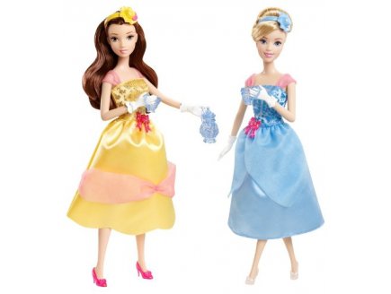 COFFRET THE ROYAL : 2 PRINCESSES - CENDRILLON ET BELLE - DISNEY PRINCESSE - MATTEL - X9352