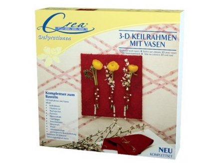 COFFRET TOILE SUR CHASSIS 3D AVEC VASES - ACTIVITE CREATIVE - CREA DONNA - 21008