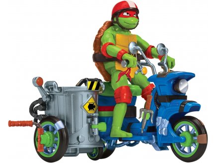 Coffret Tortues Ninja moto de combat avec figurine Raphael 12 cm + 3 accessoires - TMNT - Turtles Mutant Mayhen - Giochi Preziosi