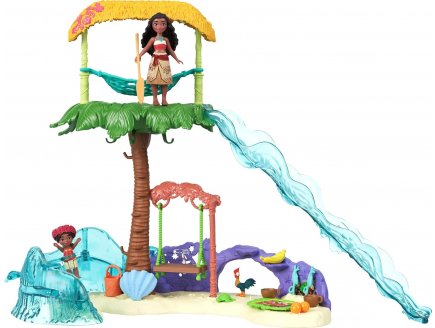 Coffret Vaiana 2 : Ile de Moana 40 cm + 2 Poup�es + 12 accessoires - Mini poup�e mannequin - Disney Princesse - Mattel - JFF12
