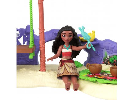 Coffret Vaiana 2 : Ile de Moana 40 cm + 2 Poup�es + 12 accessoires - Mini poup�e mannequin - Disney Princesse - Mattel - JFF12
