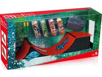 COFFRET X-TREME SKATEPARK : RAMPE + 4 MINI DECK SKATES + ACESSOIRES - MINI SKATE A DOIGT 90 MM - FINGER - SIMBA