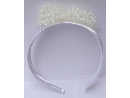 COURONNE BLANCHE BRILLANTE FEE / PRINCESSE - SERRE TETE - ACCESSOIRE DEGUISEMENT PRINCESSE - COSTUME