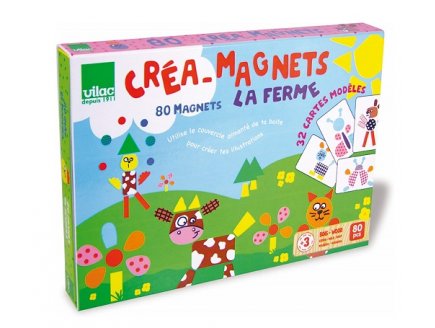 CREA MAGNETS DE LA FERME EN BOIS - VILAC - 8023 - TABLEAU MAGNETIQUE