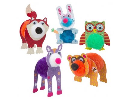 Creer mes amis animaux de la foret tous doux - pops craft - alex Toys - kit creatif