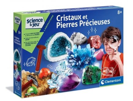 CRISTAUX ET PIERRES PRECIEUSES - LABO SCIENCE & JEU - CLEMENTONI - 52345 - MINERALOGIE, GEOLOGIE