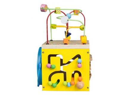 Cube looping multi-activites en bois - classic world - jeux premier age