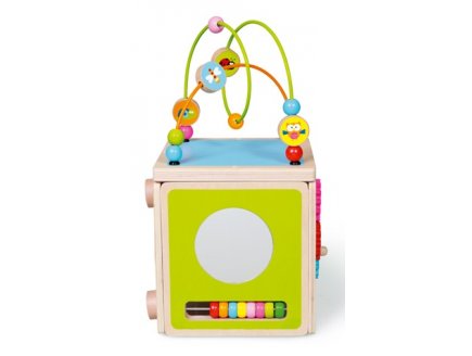 Cube multi-activites en bois - eveil premier age - Scratch - 6181048