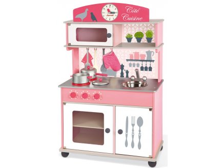 Maxi Grande Cuisine Rose En Bois Côté Cuisine Janod 06565