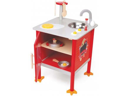 Cuisine ilot en bois french cocotte - Janod - j06545 - jeu imitation