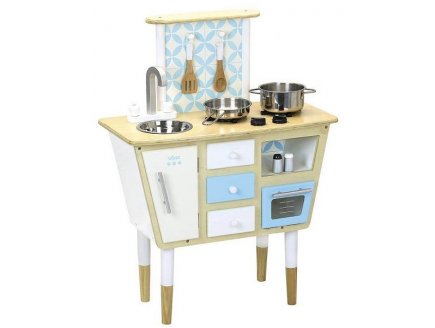 CUISINE VINTAGE EN BOIS + ACCESSOIRES - VILAC - 8109 - JOUET D'IMITATION