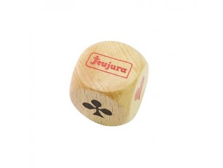 DE BELOTE EN BOIS 3 CM - DE D'ATOUT SYMBOLES CARTES - JEUJURA - 8197 - ACCESSOIRE JEU