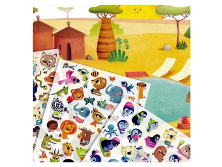 Decalcomanies savane desert et pole nord - Djeco - dj09560
